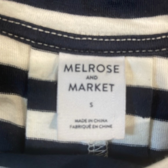 Melrose and Market Navy and White Striped Tee Shirt Dress - Picture 3 of 7